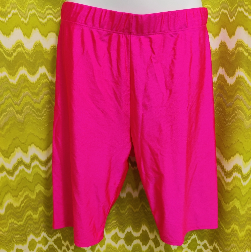 Neon Pink Spandex Bike Shorts